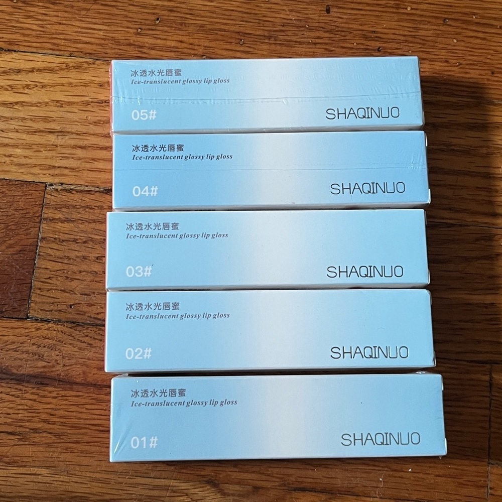 SHAQINUO Ice-Translucent Glossy Lip Gloss Set